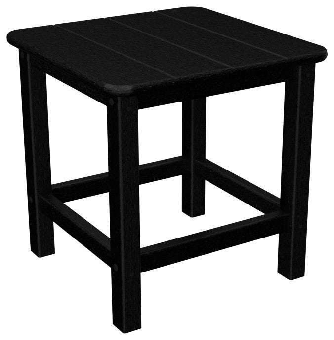 Polywood Seashell 18" Side Table, Black