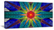 Budding Fractal Colorful Flower, Abstract Canvas Art Print, 40x20