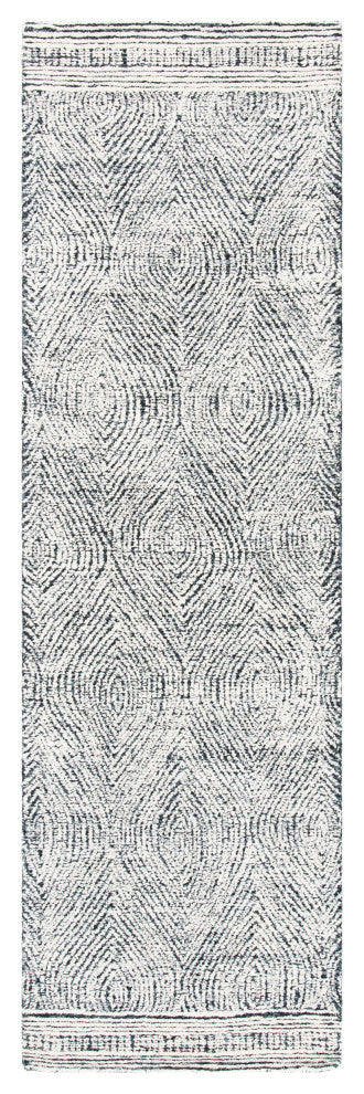 Safavieh Couture Abstract Collection, ABT340 Rug, Ivory/Charcoal, 2'3"x14'
