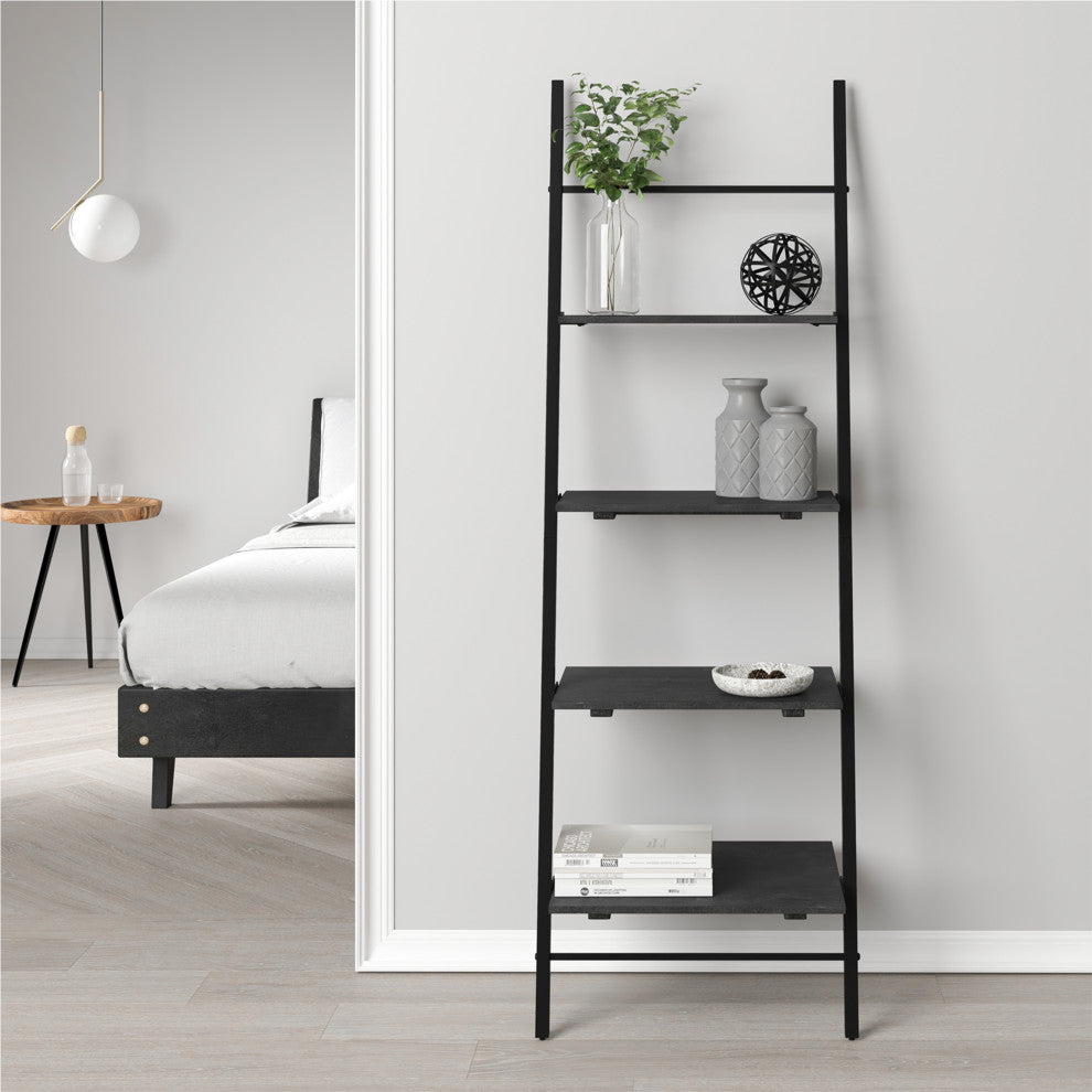 Claret Ladder Shelf, Black