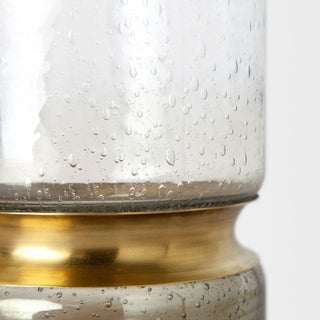 Adriatic Gold Metal Glass Vase, Large