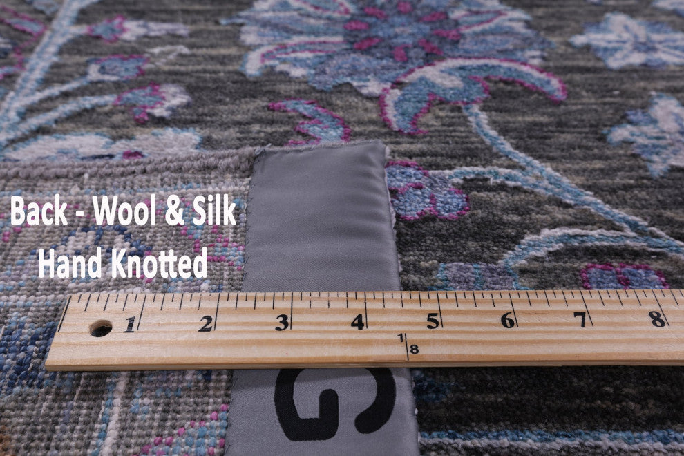 Persian Wool and Silk Hand Knotted Rug 8' 0" X 10' 10" Q6941