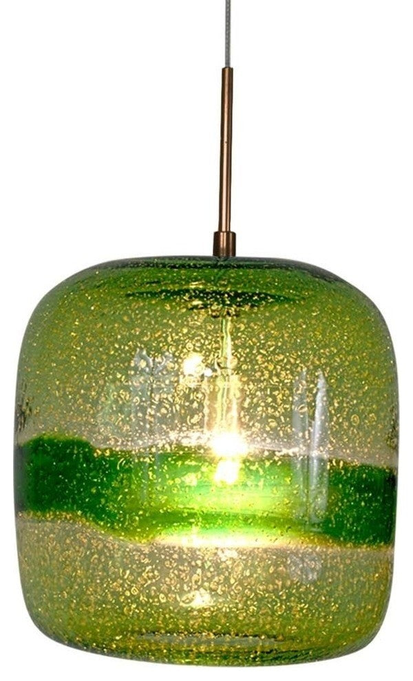 Light Low Voltage Pendant And Canopy Kit, Amber Bronze, Green Bronze