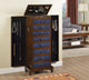 8-Drawer Jewelry Armoire With Cushions, Coffee