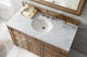 James Martin 157-V48-WW-3CAR 48" Whitewashed Walnut vanity w/ Carrara MarbleTop