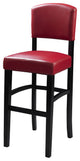 Monaco Stool 24 Dark Red, 17.75W X 19.5D X 38H, Espresso
