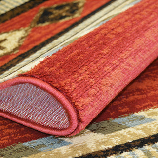 Arrowhead Southwest Lodge Area Rug, Red, 2'3"x7'7"