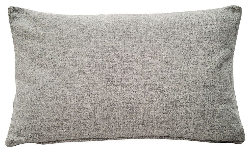 Jackson Hole Gray Felt Coordinates Pillow 12x19, with Polyfill Insert