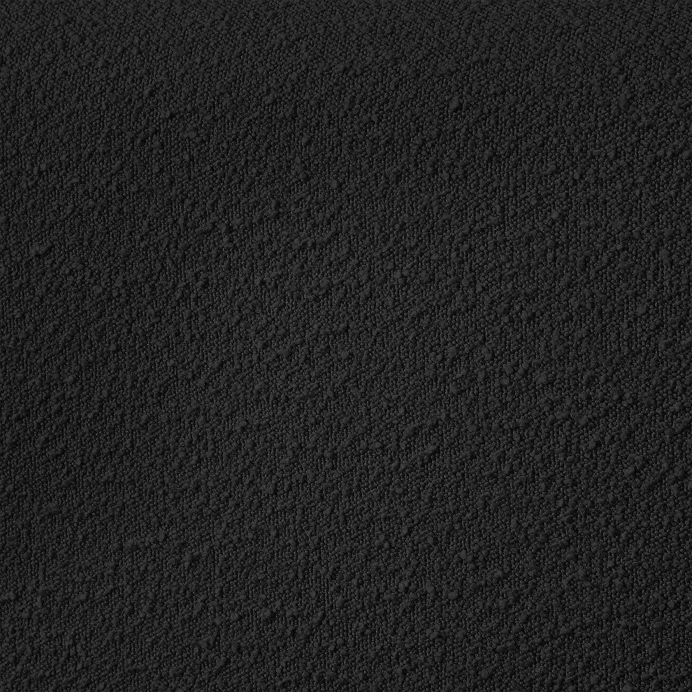 Nash Boucle Fabric Upholstered Bed, Black, King