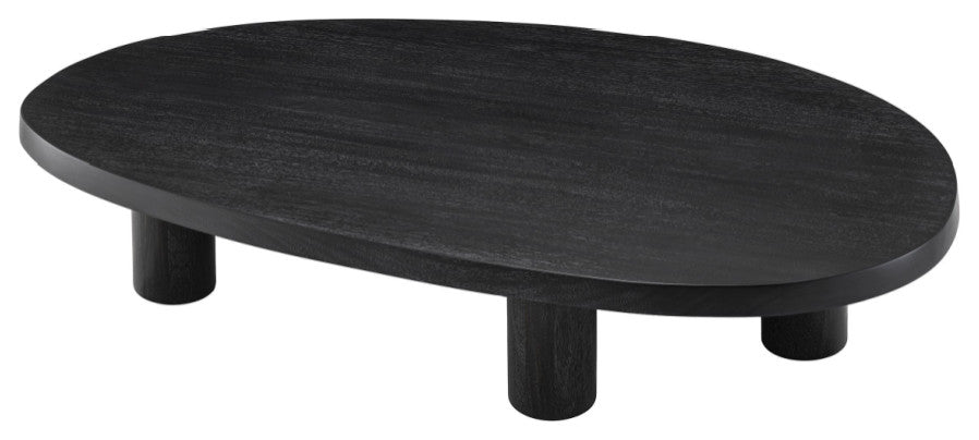 Charcoal Gray Solid Mahogany Wood Coffee Table | Eichholtz Prelude