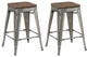 Terry Metal and Wood Counter Stools, Set of 4, 24"