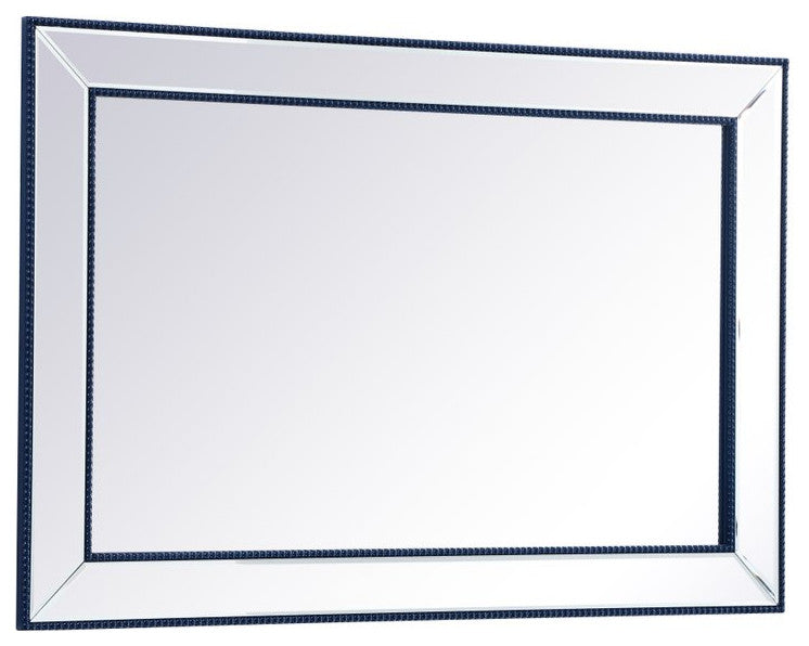 Indie Beaded Mirror, 48"x32", Blue