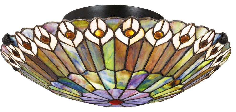 Quoizel TF1716VB 2-Light Flush Mount, Watkins