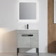 Freestanding/Floating Bathroom Vanity With white Ceramics Top, Grey, 30"