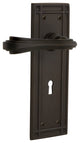 Mission Plate With Keyhole Fleur Lever, Oil-Rubbed Bronze, Double Dummy, Non