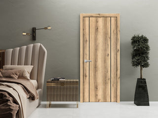 Solid French Door 24 x 84 | Planum 0017 Oak with| Bathroom