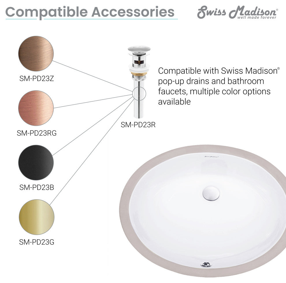 Monaco 19" Oval Under-Mount Bathroom Sink