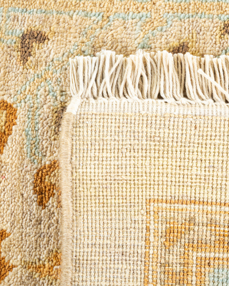 Eclectic, One-of-a-Kind Hand-Knotted Area Rug Ivory, 9' 0" x 12' 3"