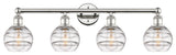 Edison-Rochester 4-Light 33" Bath Vanity Light, Polished Nickel, Clear