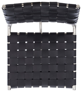 Safavieh Olenna Woven Counter Stool, Black/Silver