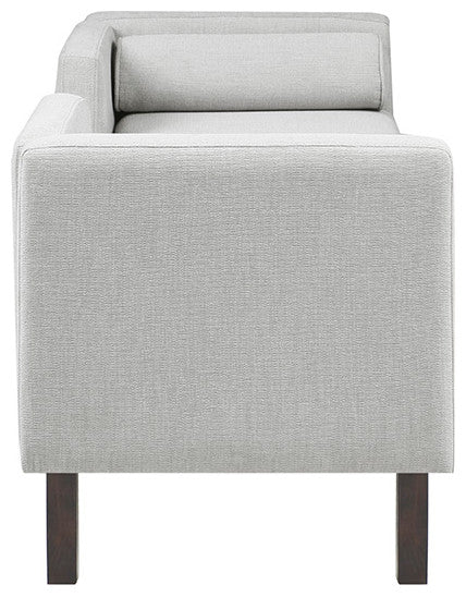 Madison Park Bradford Modern Open Back Upholstered Accent Bench, Grey