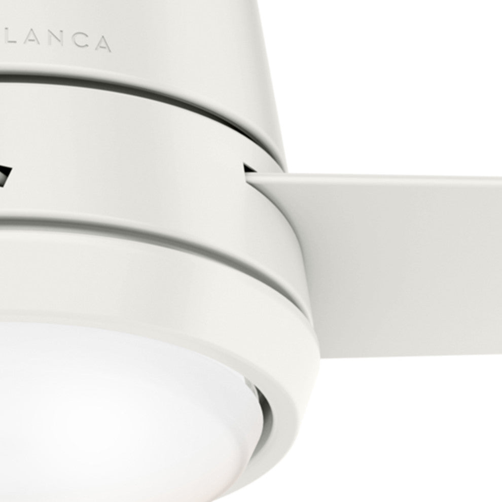 Casablanca 54" Commodus Fresh White Ceiling Fan, LED Light Kit and Wall Control