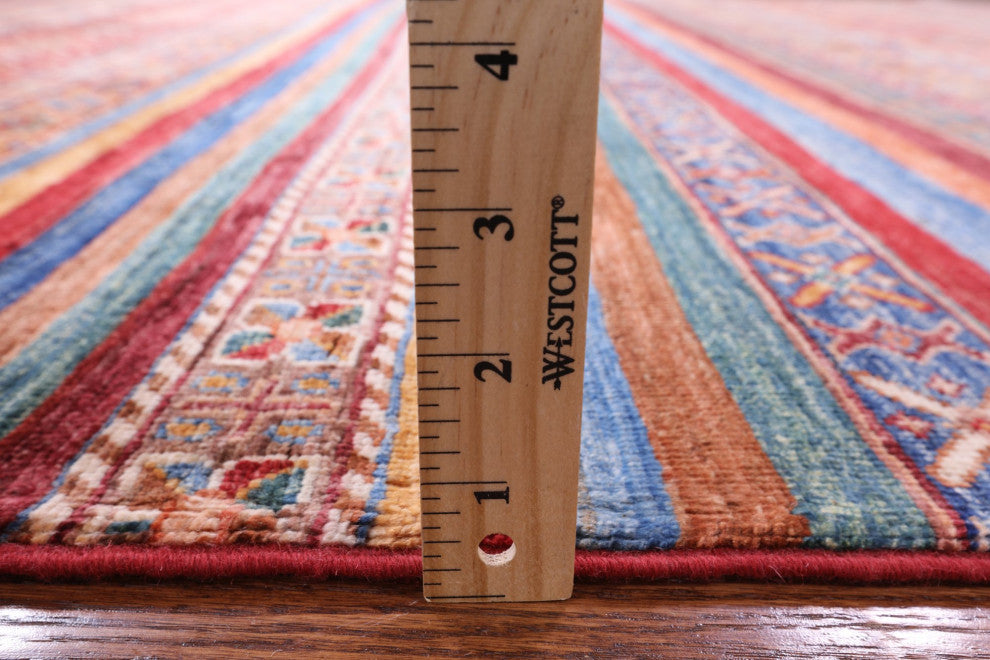 6' 7" X 9' 6" Super Kazak Khorjin Hand Knotted Rug Q5509