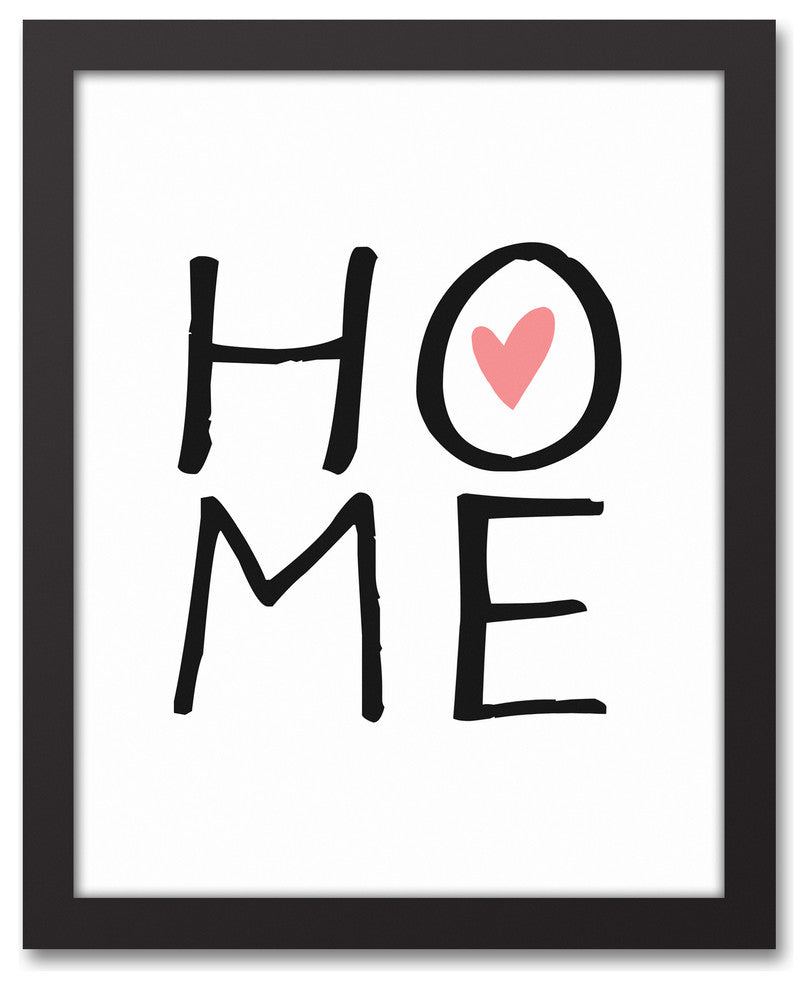 Home 11x14 Black Framed Canvas