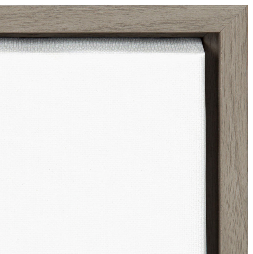 Sylvie Palm Leaf Framed Canvas by Viola Kreczmer, Gray 18x24