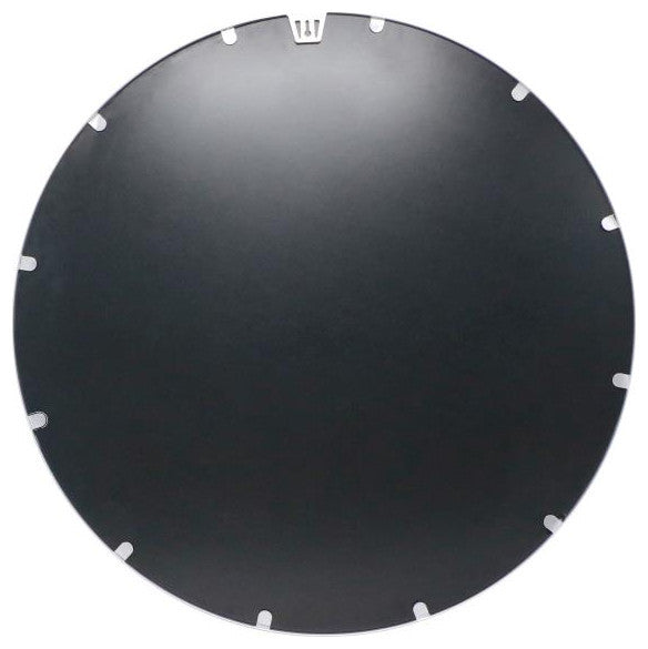 Julianne Round Metal Framed Wall Mirror, Silver, 30"