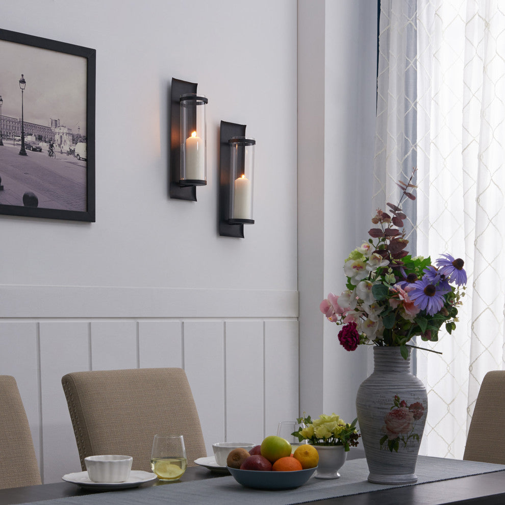 Pillar Candle Sconces, Set of 2