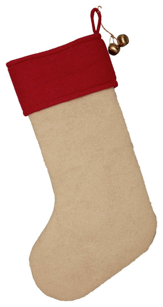Burlap Santa Stocking, 12x20