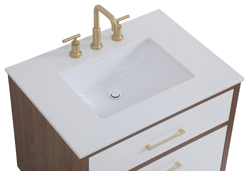 Home Living White 30" Bathroom Vanity