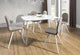 Essai Glass Top Dining Table, White