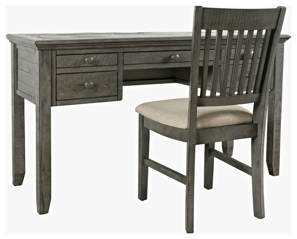 Rustic Shores Coastal Style USB Charging Desk and Chair Set - Stone