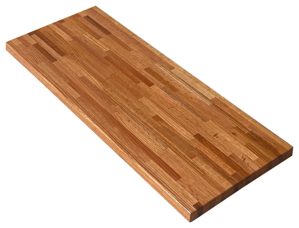 Sturdy 18" Deep Butcher Block Countertop, Red Oak, 18" X 48"