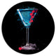 Cocktail Margarita With Berries, Modern Disc Metal Artwork, 23"