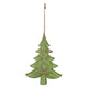 Wood Pine Tree Ornament, Set of 6