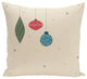 Light Bright, Decorative Holiday Print Pillow, Ivory And Cream, 16"x16"