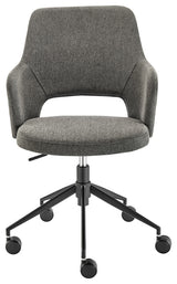Darcie Office Chair, Charcoal Fabric and Black Base