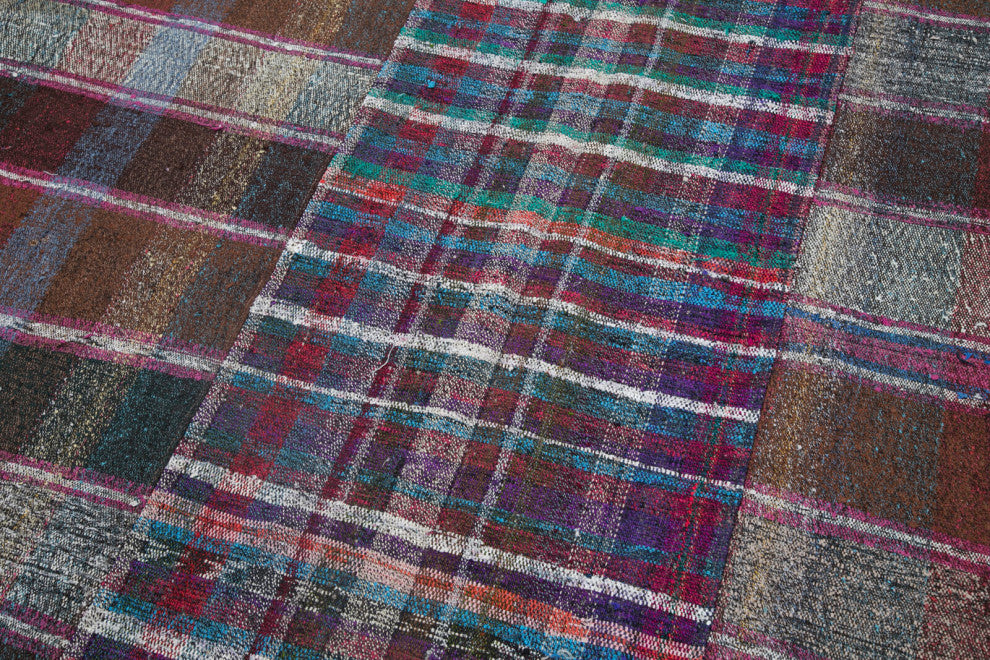 Rug N Carpet - Handmade Oriental 6' 7'' x 9' 11'' Unique Patchwork Kilim Rug