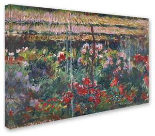 Monet 'Peony Garden' Canvas Art, 19 x 12