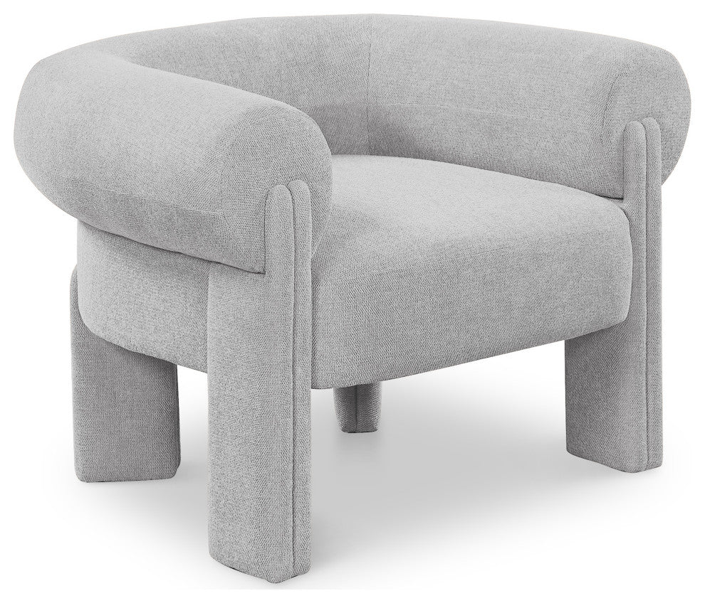 Stefano Upholstered Accent Chair, Grey