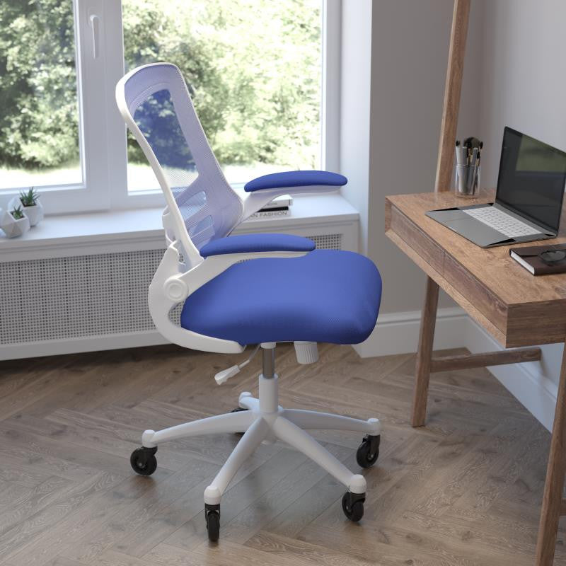 Kelista High-Back  Swivel Ergonomic Executive Office Chair -Blue Mesh
