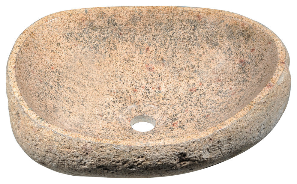 ANZZI Chodola Vessel Sink, Yellow River Stone