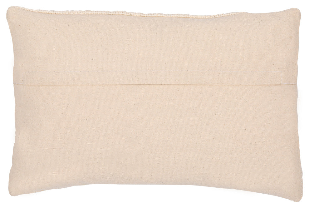 Surya Vanessa Cream Pillow Shell With Polyester Insert 20"H X 20"W