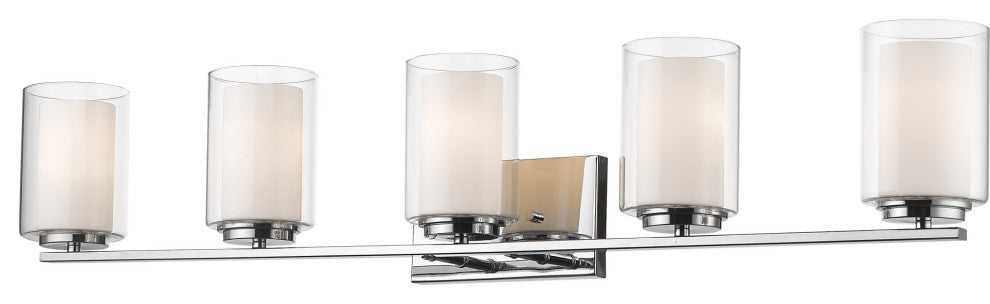 Z-Lite 426-5V Willow 5 Light 41"W Bathroom Vanity Light - Chrome