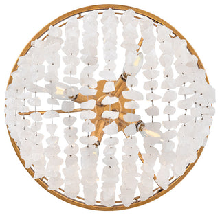 Fredrick Ramond Myra Medium Semi-Flush Mount, Distressed Brass