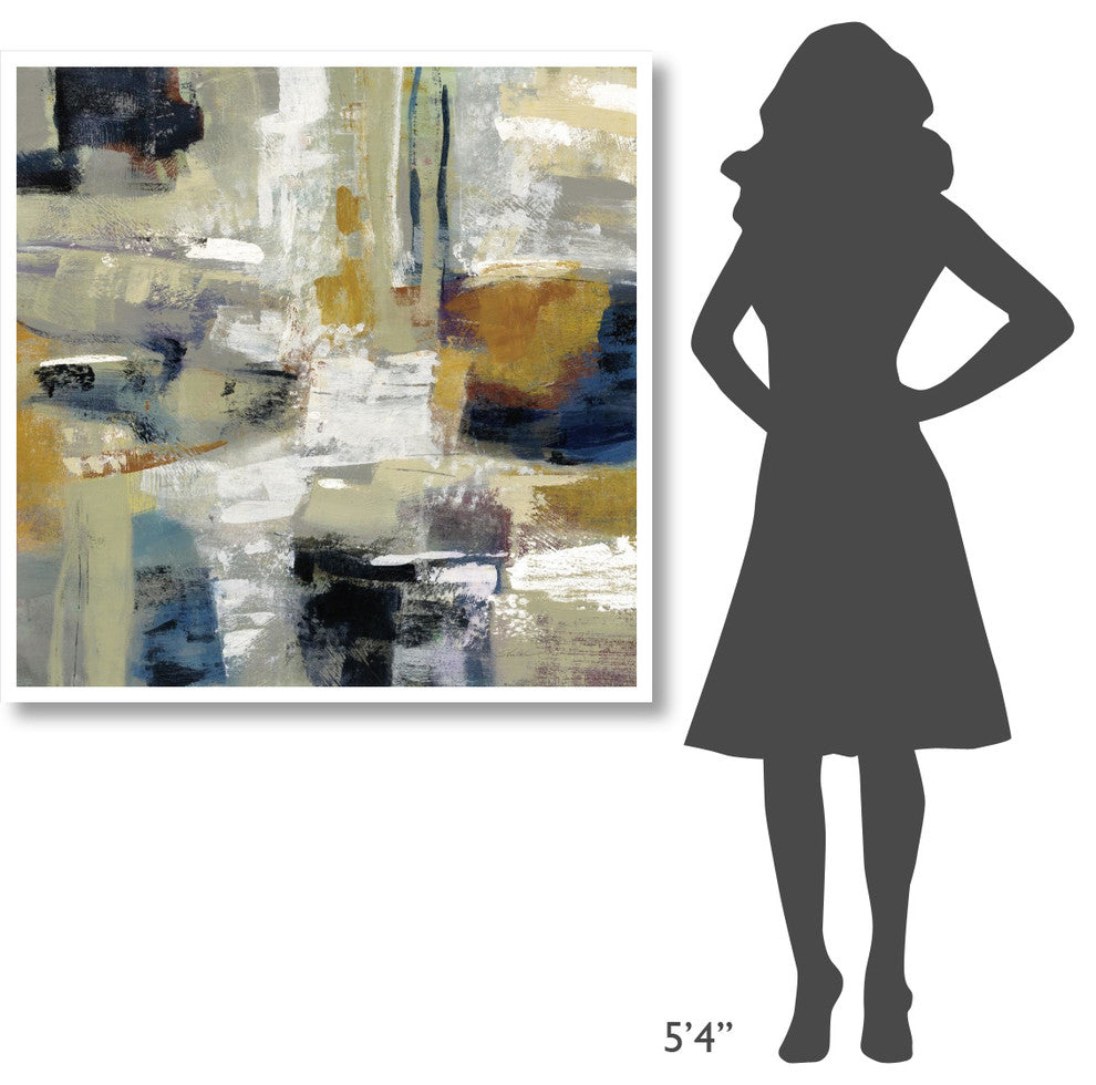 "Full Moon I with White" Digital Paper Print by Silvia Vassileva, 42"x42"