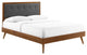 Willow Full Wood Platform Bed With Splayed Legs Walnut Charcoal